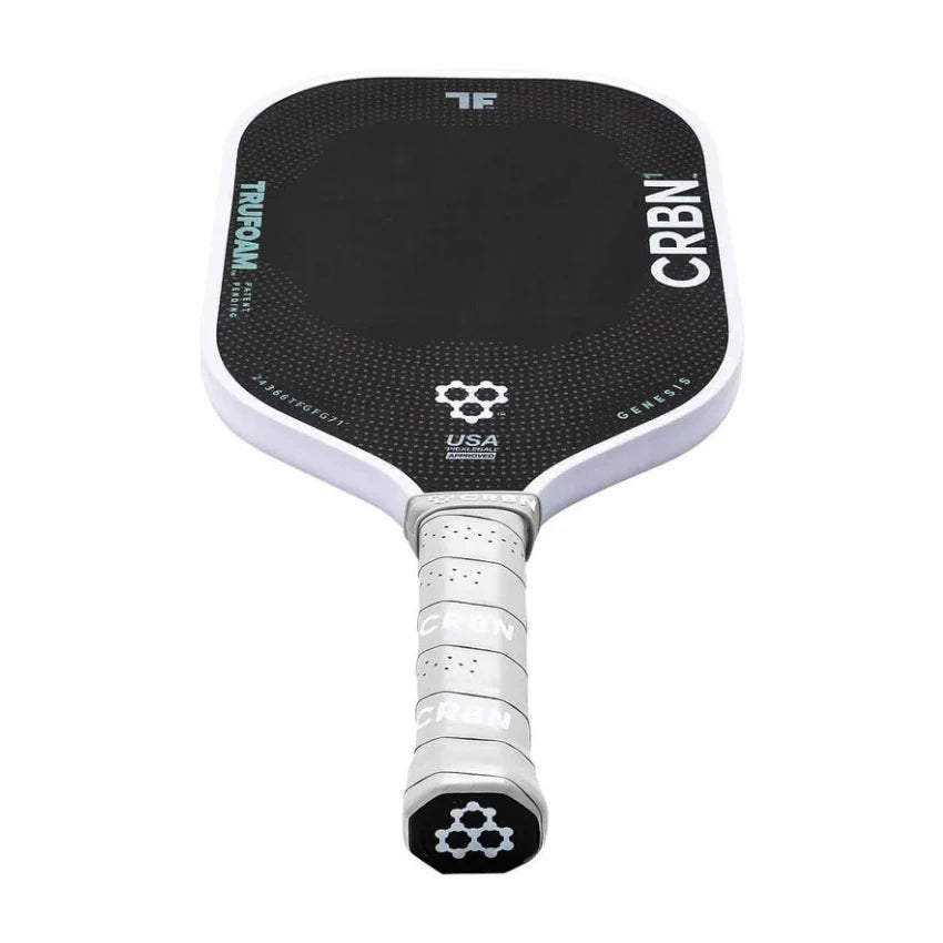 CRBN CRBN¹ TF Genesis ピックルボールパドル ボトムビューとグリップエンドのディテール